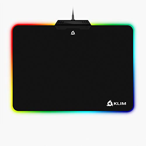 KLIM™ RGB Alfombrilla de Ratón Chroma – Material de Alta Precisión – Efectos de Luces - Múltiples Modos - Gaming - para Jugadores [ Nueva 2020 Versión ]