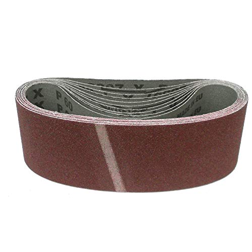 Klingspor LS 307 X/LS 309 X - Bandas de lija (75 x 533 mm, 10 unidades, grano P80)