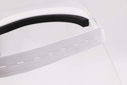 KMINA PRO - Pantalla Protección Facial Transparente (Pack x10 uds), Visera Protección Facial, Protector Facial con Separación y Agujeros de Ventilación, Pantalla Protectora Cara, Fabricado en España