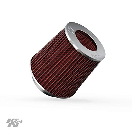 K&N RG-1001RD Filtro Universal, Cromado Coche y Moto