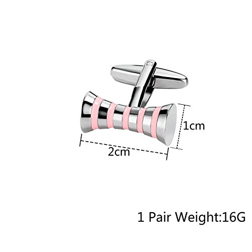 KNSAM - Gemelos Hombre Acero inoxidable Mancuernas de barra Rosa letra para el regalo de boda del negocio Para los hombres
