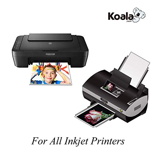 KOALA Papel Fotográfico de Doble cara Brillante para Inyección de Tinta A4, 180 g/m², 100 hojas. Adecuado para imprimir Fotos, Certificados, Folletos, Volantes, Tarjetas, Calendarios, Cubiertas, Artes