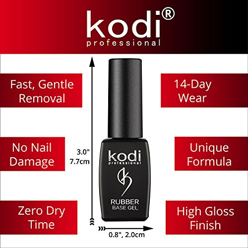 Kodi Professional Set de 8ml Top & Base Coat | Gel Soak Off, Kit para Pulir las Uñas | Para una Capa de Uñas de Larga Duración | Fácil de Usar, No Tóxico y Sin Olor | Curado Bajo Lámpara LED o UV