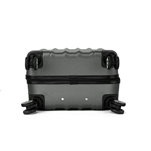 Kono Maleta de Cabina de ABS de 20 Pulgadas con Esculpido en Forma Vertical,4 Ruedas (39L,Gris)
