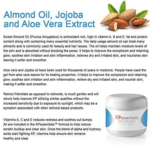 KP Essentials - Queratosis Pilaris Crema Esfoliante - Riduci Il Rossore Su Gambe e Braccia Per una Pelle Chiara e Brillante - 110 gr. (1 Bottiglia)