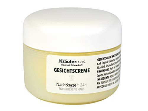Kräutermax Crema facial de aceite de onagra 1 x 50 ml de piel seca cosmética natural