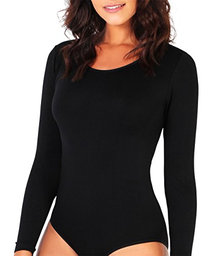 KRISP Body Mujer Tirantes Lycra Básico Top Moda, Negro (9833), S/M, 9833-BLK-SM