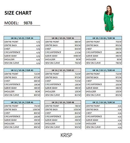 KRISP Vestido Mujer Corto Talla Grande Boda Noche Manga Cóctel Fiesta Elástico Plisado Elegante Ceremonia, (Rojo Oscuro (9878), 48 EU (20 UK)), 9878-DK/RED-20