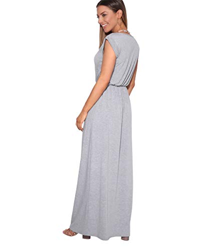 KRISP Vestido Mujer Tallas Grandes Largo Casual Ibicenco De Día Ropa Hippie Online Ofertas, (Gris (3269), 36 EU (08 UK)), 3269-GRY-08