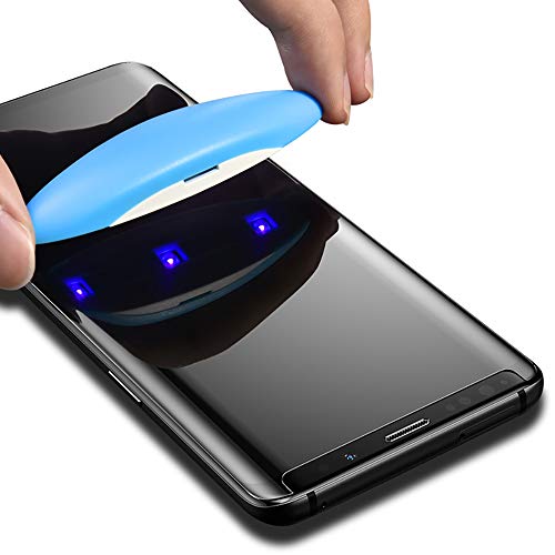 KSTORE365 Cristal Templado Samsung S8, Protector de Pantalla Samsung Galaxy S8 Vidrio Templado con [Kit UV] [3D Curvo] para Samsung Galaxy S8