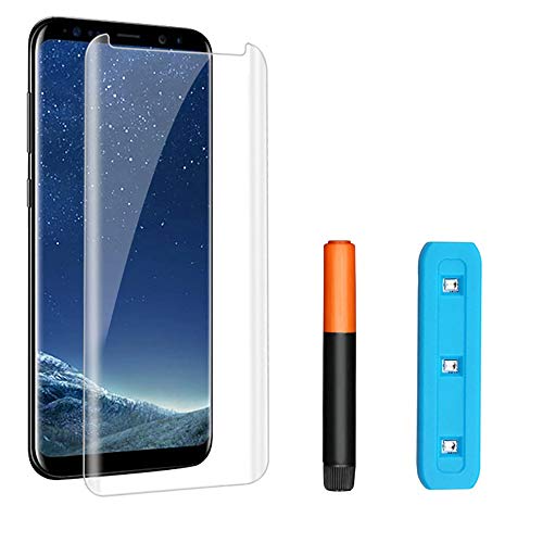 KSTORE365 Cristal Templado Samsung S9, Protector de Pantalla Samsung Galaxy S9 Vidrio Templado con [Kit UV] [3D Curvo] para Samsung Galaxy S9