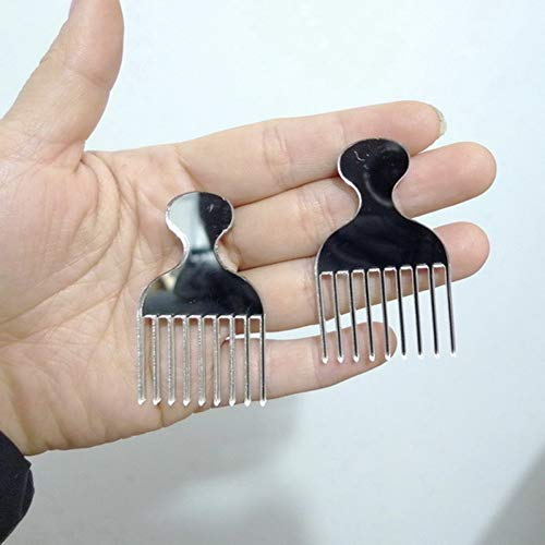 KUANGLANG Joyas   Espejo Acrílico Peine Laser -Cut Pendientes     Moda Pretty Lady Show Accesorios