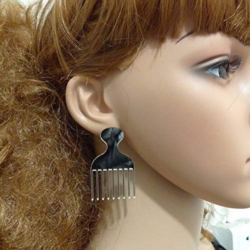 KUANGLANG Joyas   Espejo Acrílico Peine Laser -Cut Pendientes     Moda Pretty Lady Show Accesorios