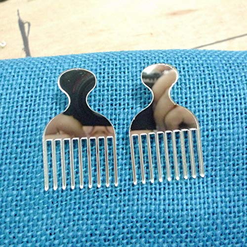 KUANGLANG Joyas   Espejo Acrílico Peine Laser -Cut Pendientes     Moda Pretty Lady Show Accesorios