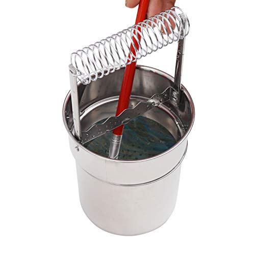 KURTZY Lavador de Pinceles de Artistas Portátil - Limpiador de Brochas de Pintura con Doble Capa, Filtro y Resorte para Sujetar los Pinceles - Limpiador de Cepillo de Acero Inoxidable