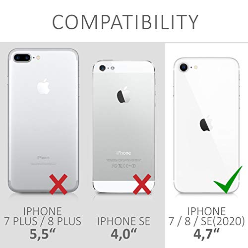 kwmobile Funda Compatible con Apple iPhone 7/8 / SE (2020) - Carcasa de TPU Silicona - Protector Trasero en petróleo Mate