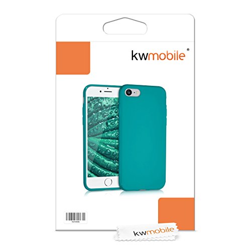 kwmobile Funda Compatible con Apple iPhone 7/8 / SE (2020) - Carcasa de TPU Silicona - Protector Trasero en petróleo Mate