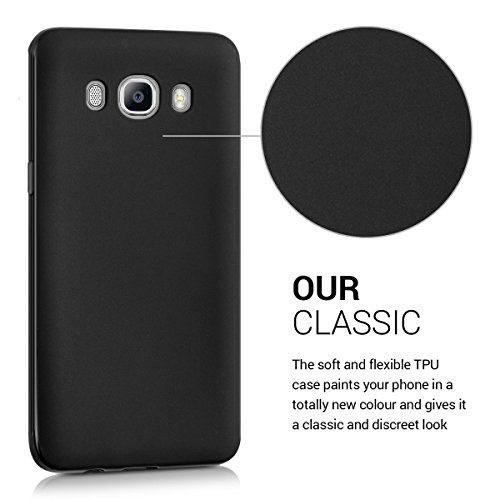 kwmobile Funda Compatible con Samsung Galaxy J5 (2016) DUOS - Carcasa de TPU Silicona - Protector Trasero en Negro Mate