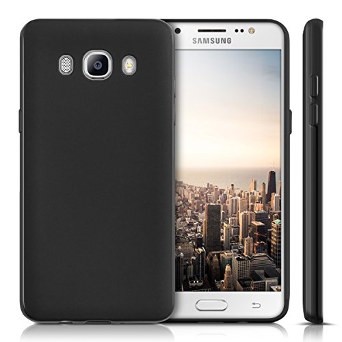 kwmobile Funda Compatible con Samsung Galaxy J5 (2016) DUOS - Carcasa de TPU Silicona - Protector Trasero en Negro Mate