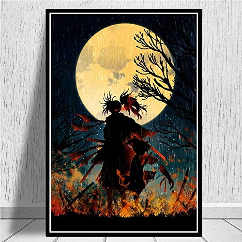 KWzEQ Anime japonés Manga niños Carteles e Impresiones Lienzo de Arte Cuadros de Pared Sala de Estar decoración del hogar80X120cmPintura sin Marco