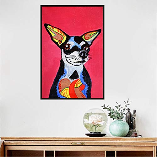KWzEQ Imprimir en Lienzo Cartel de Perro lindomoderno y decoración para Arte de pared60x75cmPintura sin Marco