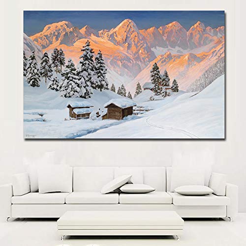 KWzEQ Imprimir en Lienzo Decoración de hogar de Pared de Paisaje clásico Natural para póster de Sala de estar60x90cmPintura sin Marco