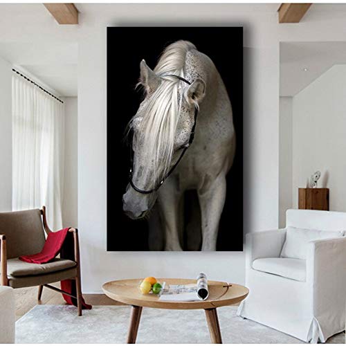 KWzEQ Imprimir en Lienzo Decoración Linda de la Pared del Caballo para la Sala de Estar Imagen de Arte de la Pared Carteles caseros Obras de arte70x105cmPintura sin Marco