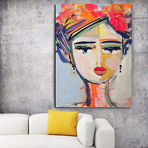 KWzEQ Imprimir en Lienzo Modern Abstract Girl Wall Home Decoration Living Room Art Posters pictures40x50cmPintura sin Marco