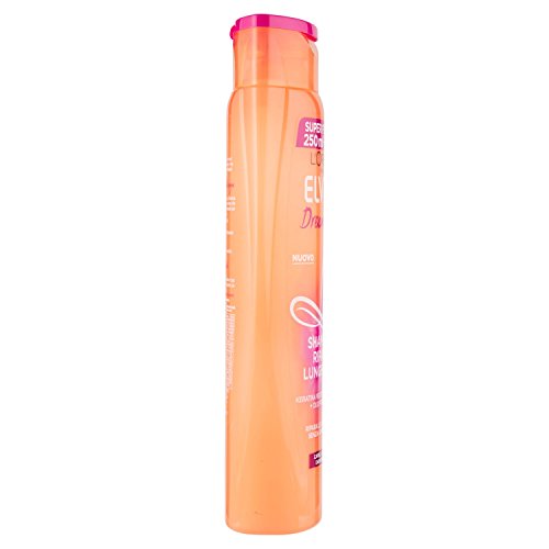 L 'Oréal Paris Elvive Liso Keratina [MK] Shampoo vellutante para pelo liso de contorno, 300 ml – [unidades 6]