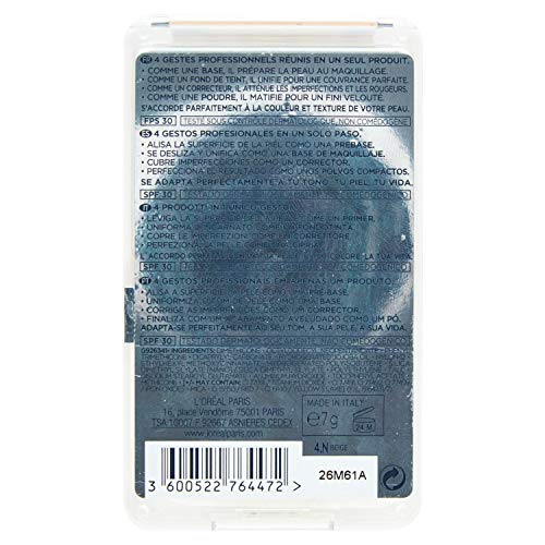 L 'Oréal Paris Make Up Designer – Accord Parfait Genius Compact 4 en 1 – 4 N Beige –  – Juego de 3