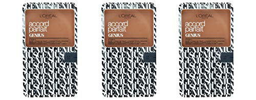 L 'Oréal Paris Make Up Designer – Accord Parfait Genius Compact 4 en 1 – 4 N Beige –  – Juego de 3