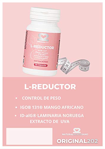 L-REDUCTOR QUEMAGRASA NATURAL para adelgazar barriga muslos y caderas Tratamiento efectivo contribuye a perder peso combate la celulitis y grasa abdominal para mujer y hombre - 30 cápsulas