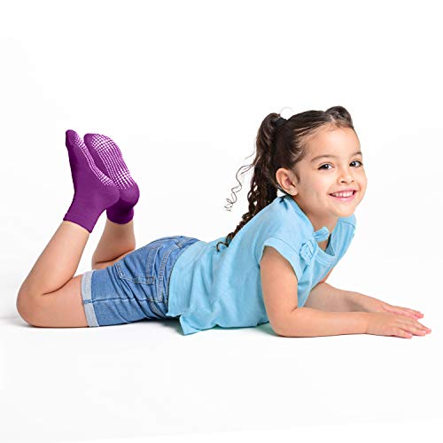 LA Active Calcetines Deportivos Antideslizantes - 6 Pares - Bebé Niño Pequeño Infante Recién Nacido Chicos Chicas Anti Deslizante/Patinazos (Arcoíris, 12-36 Meses)