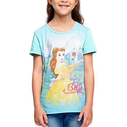 La Bella y la Bestia Disney Princess Kids Camiseta Belle Cotton Turquesa - 110