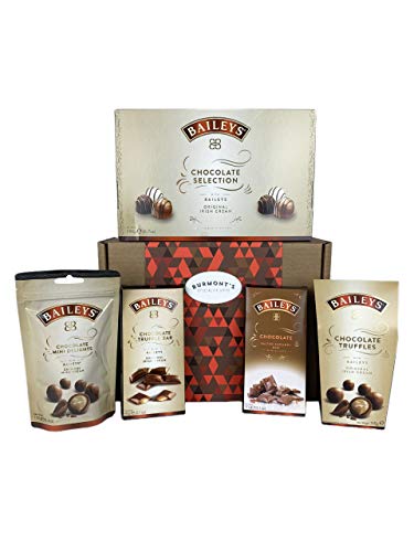 La Cesta De Chocolate Definitiva Baileys - Incluye Caja De Chocolates, Trufas, Minidelicias, Chocolate De Caramelo Salado Y Trufa - Cesta Exclusiva Para Burmont's