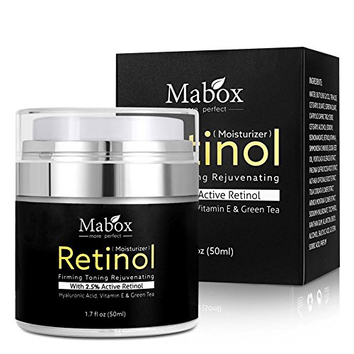 La Crema Facial Hidratante MABOX, Fórmula Antienvejecimiento Pawaca Reduce las Arrugas y Líneas Finas Crema de Retinol con Vitamina A D E, con 2.5 de Retinol Activo, Ácido Hialurónico