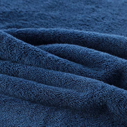 LA MALLORQUINA Toallas Basic LM - Toalla 100% algodón Peinado - Toallas de Baño - Gran Capacidad de absorción y Resistente al Lavado Azul, Toalla Lavabo - 50x100cm