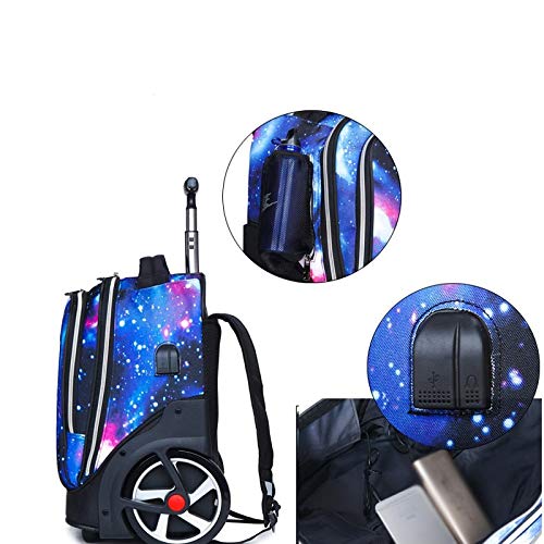 La Mochila Trolley Estudiante Rueda Grande Puede Subir escaleras, de los niños los niños y niñas de Equipaje Bolsa Grande de Capacidad (Color : B)