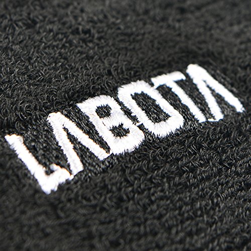 LABOTA 8 Piezas Muñequera Deportiva Pulsera Algodón Wristbands Sweatbands for Tenis Baloncesto, Running Deportes Atléticos; Unisex；Negro