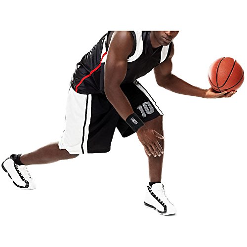 LABOTA 8 Piezas Muñequera Deportiva Pulsera Algodón Wristbands Sweatbands for Tenis Baloncesto, Running Deportes Atléticos; Unisex；Negro