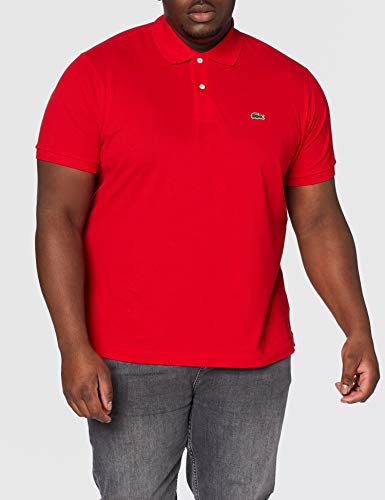 Lacoste L1212 Camiseta Polo, Rojo (Rouge), S para Hombre