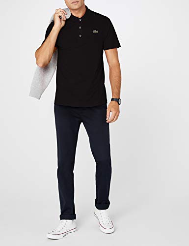 Lacoste L1230, Polo de Manga Corta para Hombre, Negro (Noir), L (Talla del fabricante: 5)