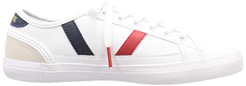 Lacoste Sideline Tri 1 CFA, Zapatillas para Mujer, Blanco (Wht/Nvy/Red), 36 EU