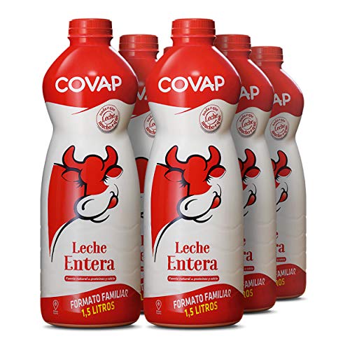 Lacteos Covap Leche Entera Botella 1,5 L 6 Unidades 9000 g