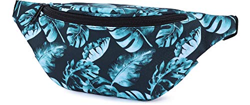 Ladeheid Riñonera Canguro Impermeable Running Ciclismo Mujer LABG01 (Paraíso de Flores-4)