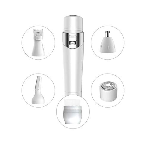 Lady Epilato - Depiladora multifuncional para cabellos largos/cortos, cortar la cabeza, limpiar la cabeza de la nariz, cortar el cabello, cortar la cabeza, color blanco