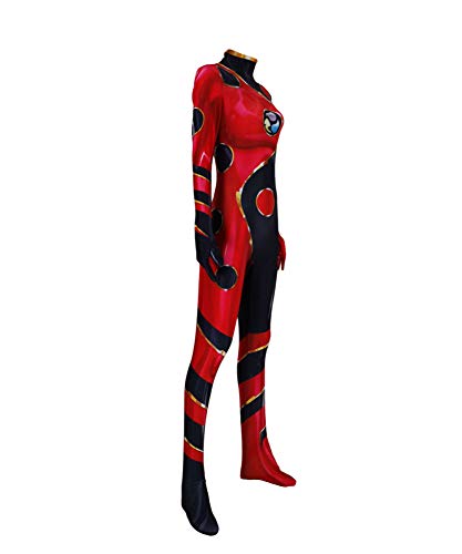 Ladybug Body Cosplay Disfraz 3d Imprimir Superhéroe Halloween Chica Adulto/Niño Zentai Traje,Child-M