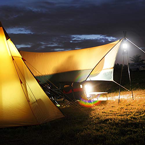 Lámpara de Camping FAGORY Luces Camping Solar Lámpara de Luz LED Exterior Plegable Impermeable, Recargables Bateria Linterna, para acampar, garajes, Pesca, emergencia, cortes de suministro eléctrico