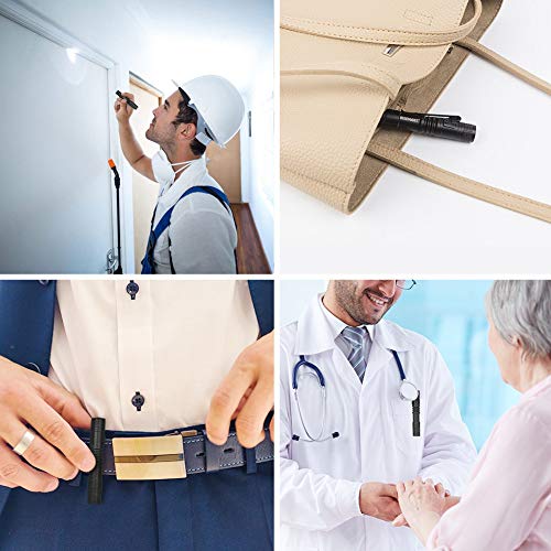 Lápiz LED Antorcha Mini linterna Clip de bolsillo súper pequeño Impermeable Alimentado por batería AAA (no incluida) Fácil de llevar Equipo al aire libre para senderismo, camping, caza, pesca