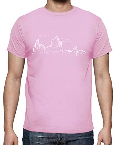 latostadora - Camiseta Fitz Roy White para Hombre Rosa S